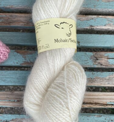 Mohair Zijde wit