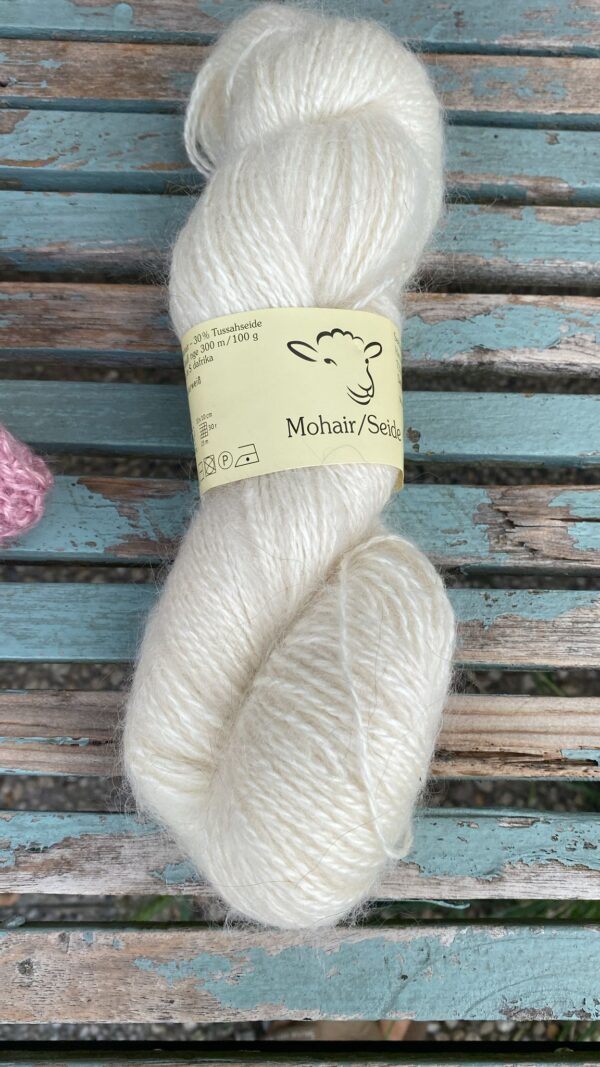 Mohair Zijde wit