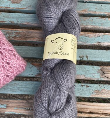 Mohair Zijde donker grijs
