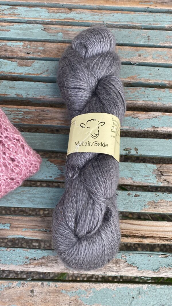 Mohair Zijde donker grijs