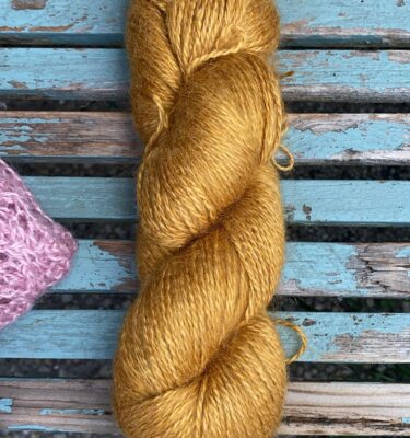 Mohair Zijde goud