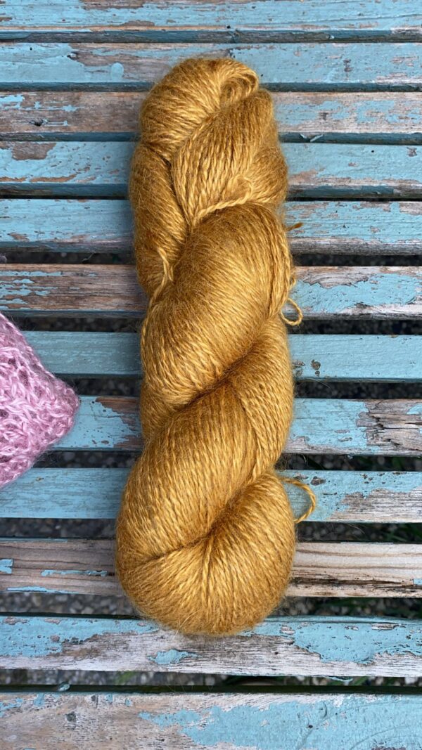 Mohair Zijde goud