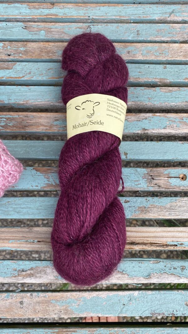 mohair zijde aubergine