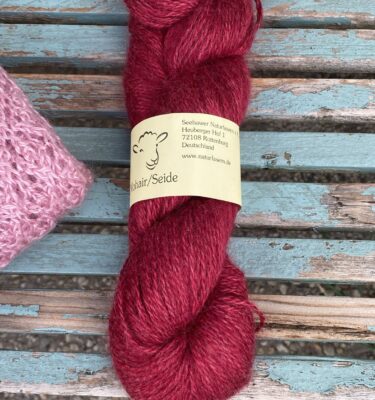 Mohair Zijde wijnrood