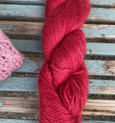Mohair Zijde rood