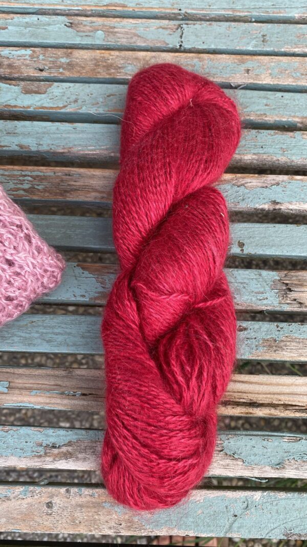 Mohair Zijde rood