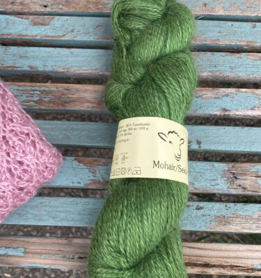 Mohair Zijde appelgroen