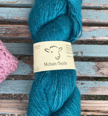 Mohair Zijde pauwgroen