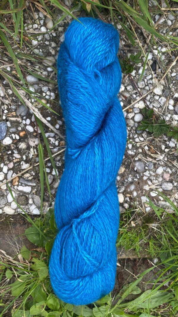 Mohair Zijde pauwblauw