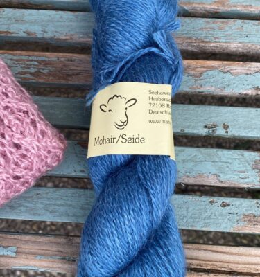 Mohair Zijde blauw