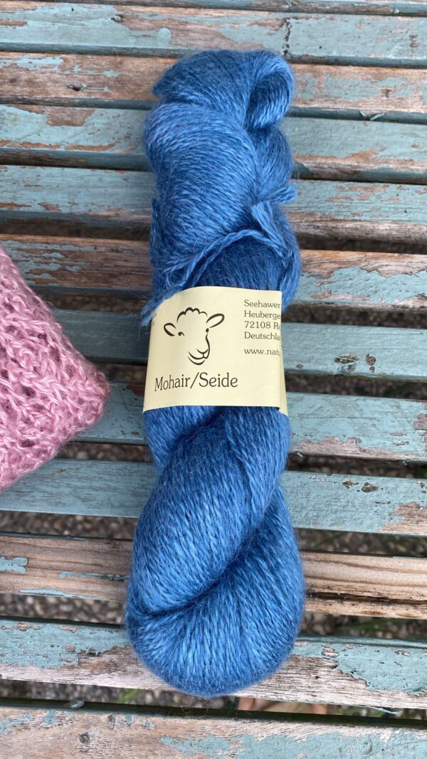 Mohair Zijde blauw